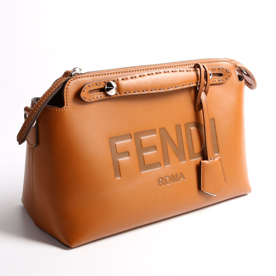 Fendi By The The Way Boston Medium Brown Bag