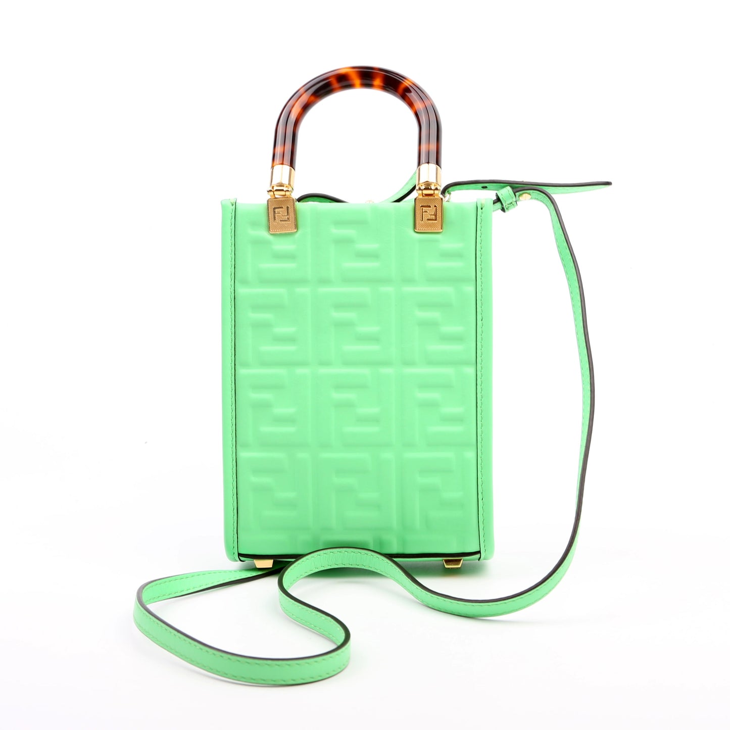 Fendi Mini Sunshine Shopper Green Bag