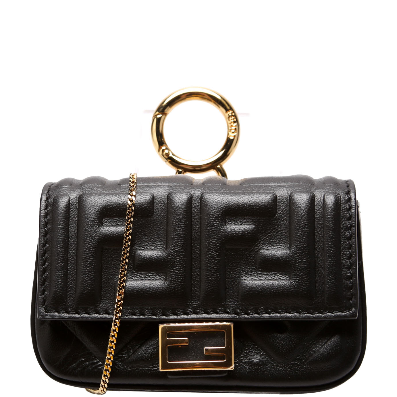 Fendi 7AR844 Nanouette Charm Black Bag