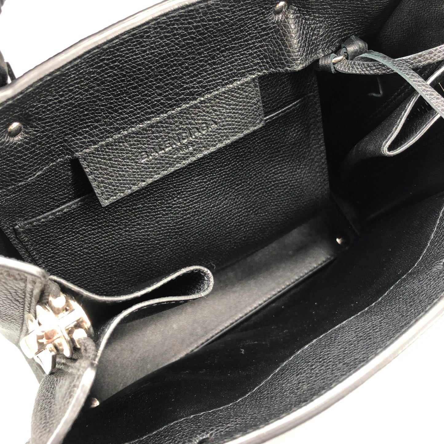 Balenciaga Everyday Small Tote Bag Black Grain Leather