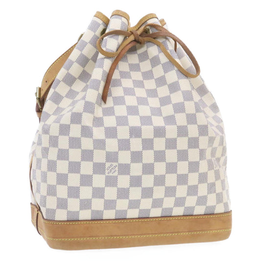 LOUIS VUITTON Damier Azur Noe Shoulder Bag N42222 LV Auth 19982