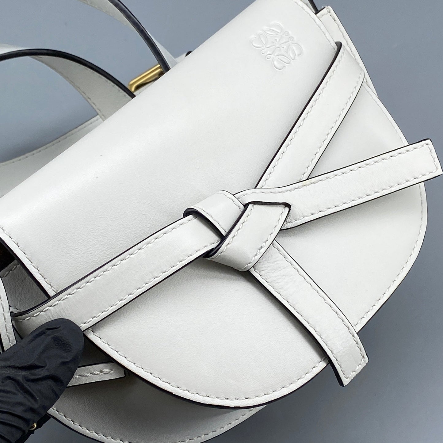 Loewe Gate Mini White Smooth Calfskin Belt Bag