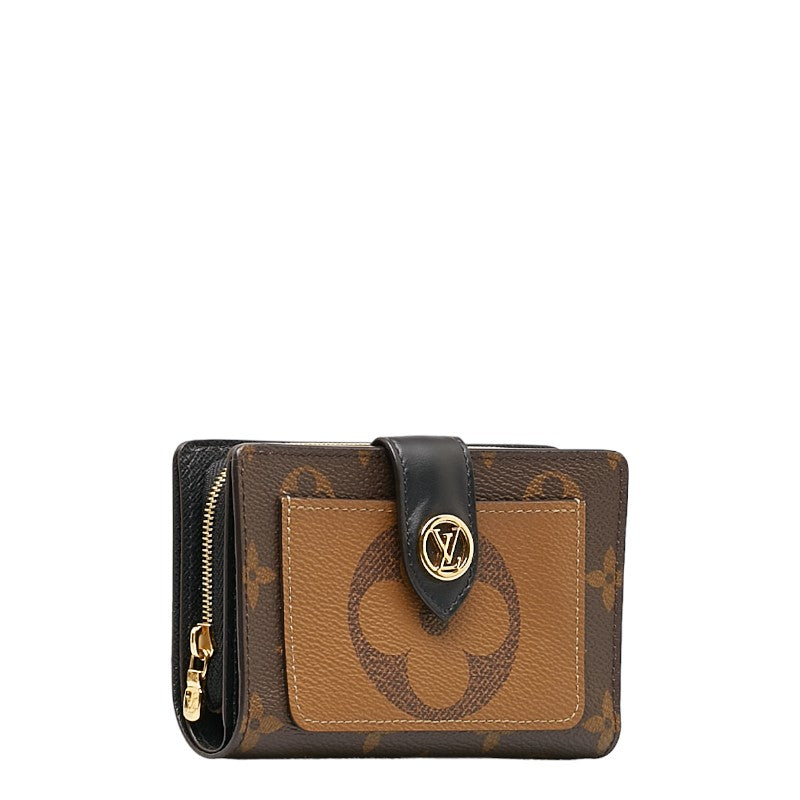 Louis Vuitton Monogram Giant Reverse Portfolio Juliet Double Folded Wallet M69432 Marlon Brown PVC Leather Louis Vuitton