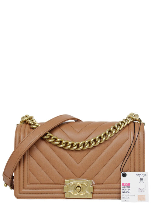 Chanel 2023 NWT Tan Caviar Leather Handbag - Rovelle Bags