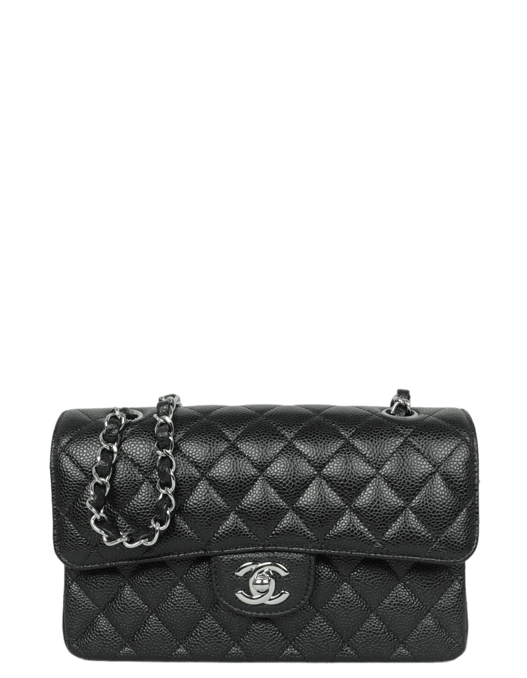 Chanel Black Caviar Small Double Flap Flap Bag - Rovelle Bags