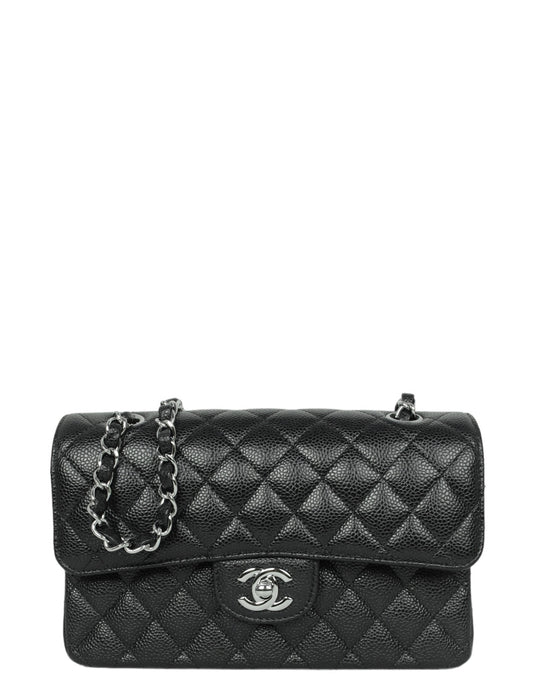 Chanel Black Caviar Small Double Flap Flap Bag - Rovelle Bags