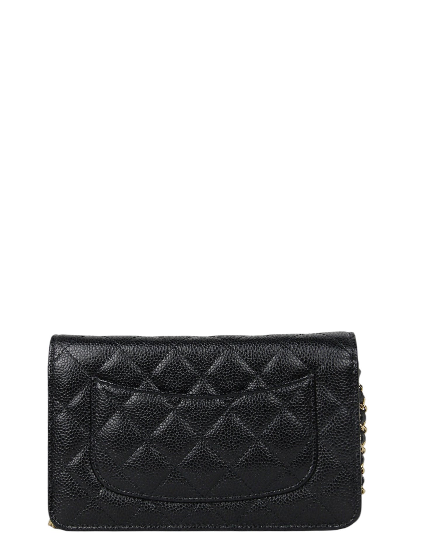 Chanel Black Caviar Leather WOC Wallet On Chain - Rovelle Bags