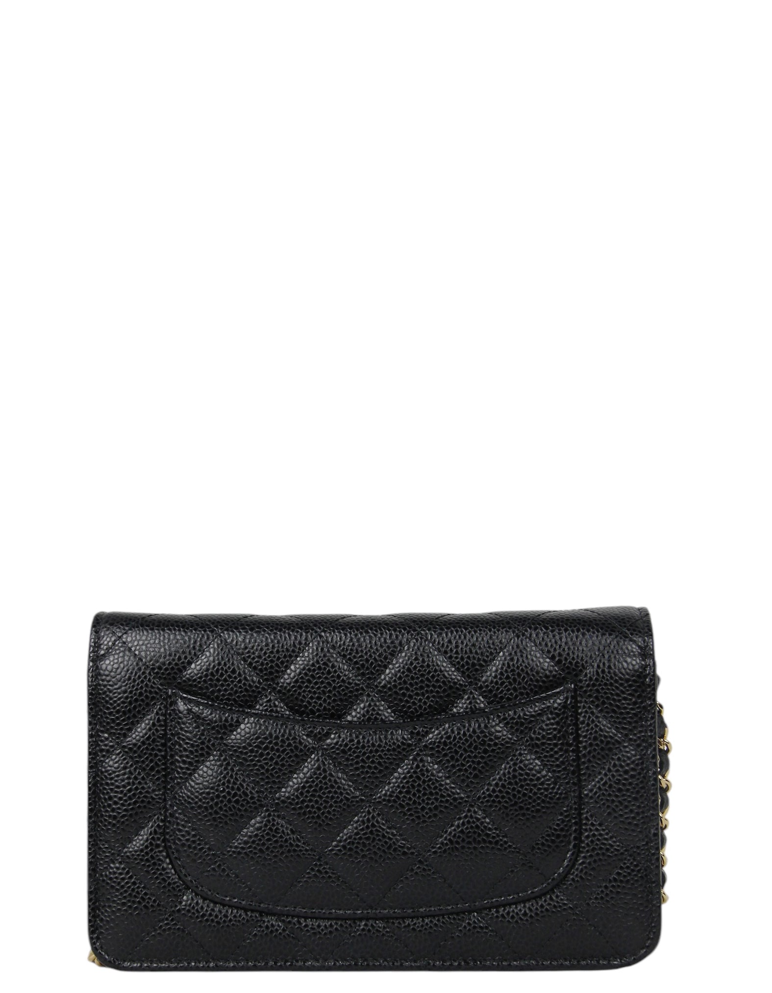 Chanel Black Caviar Leather WOC Wallet On Chain - Rovelle Bags