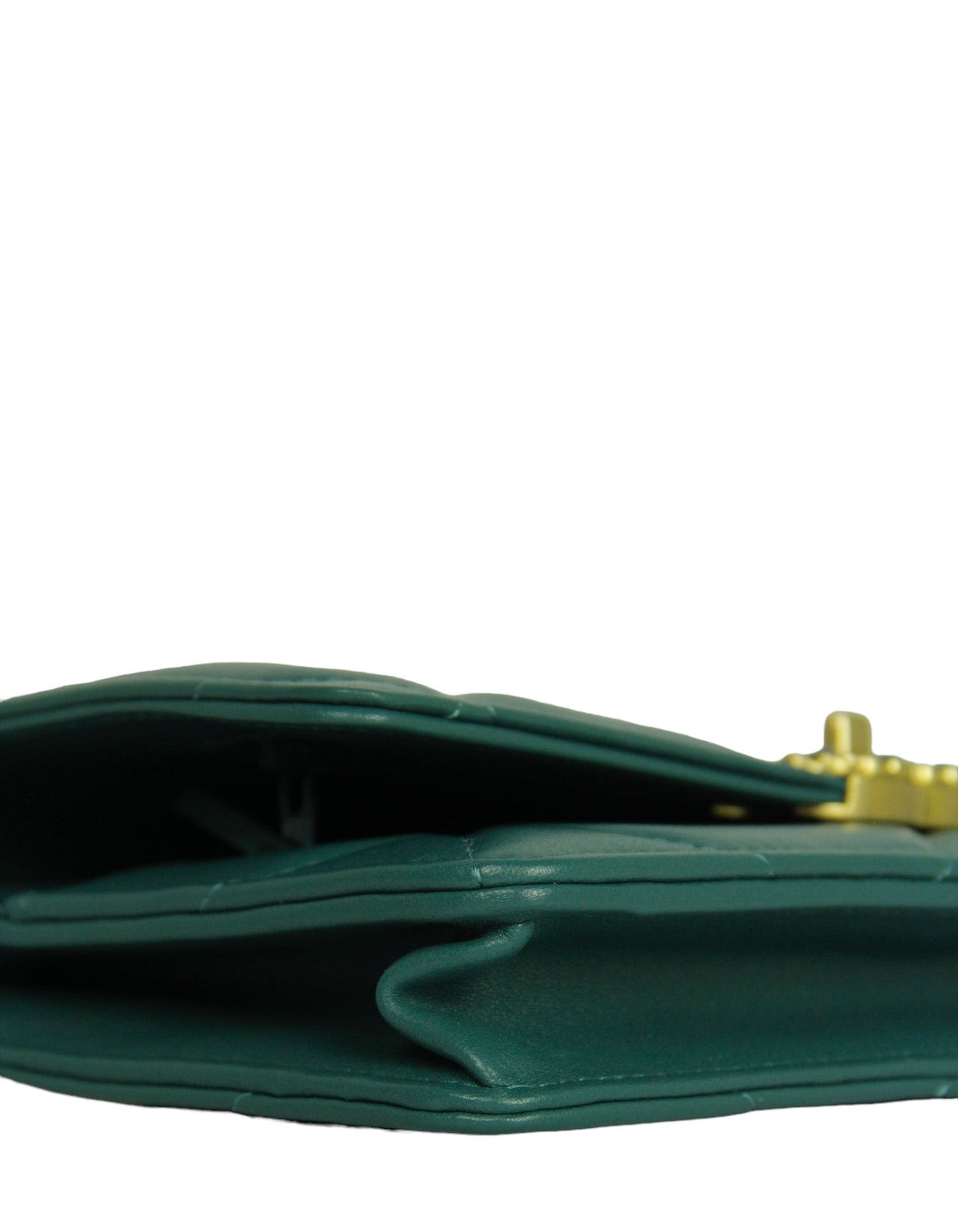 Chanel Blue-Green Lambskin Quilted 19 Wallet Crossbody Bag - Rovelle Bags