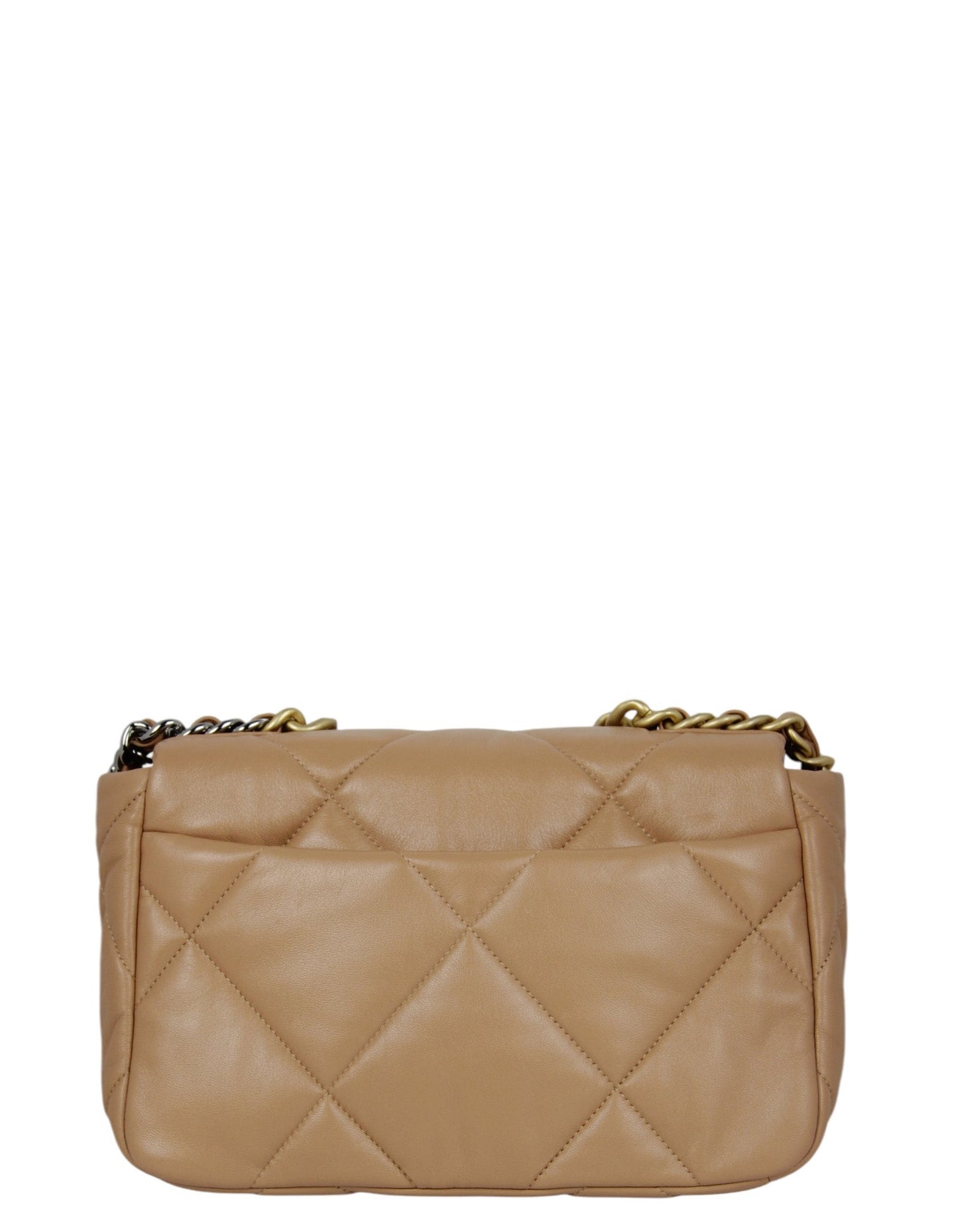 Chanel 2024 Dark Beige Lambskin Quilted Handbag - Rovelle Bags