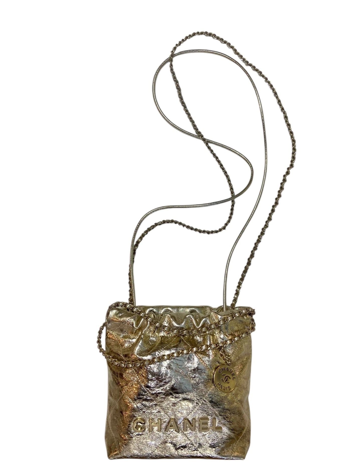 Chanel 2025 Metallic Calfskin Quilted Mini Handbag - Rovelle Bags
