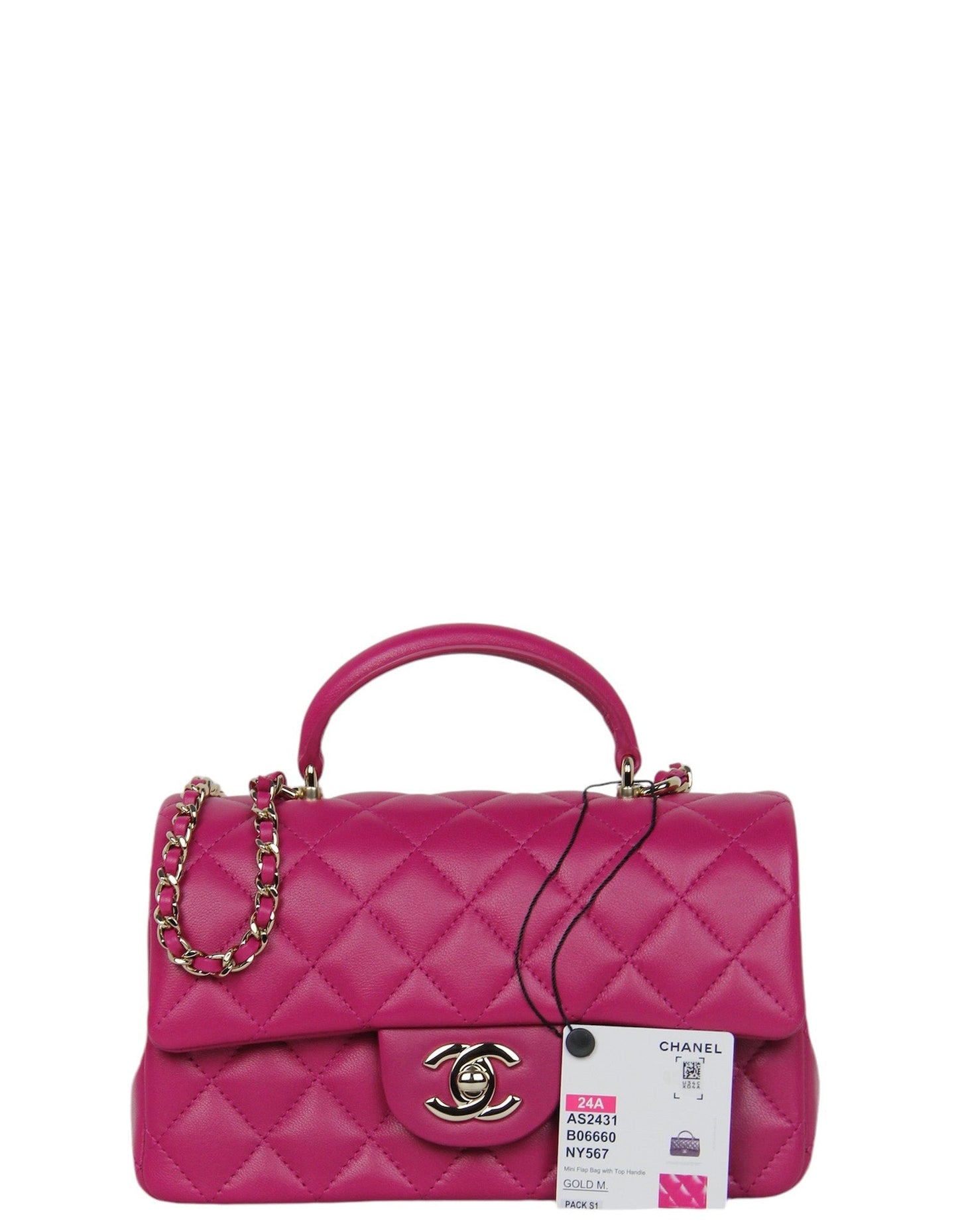 Chanel NWT '24 Fuchsia Lambskin Quilted Flap Bag - Rovelle Bags
