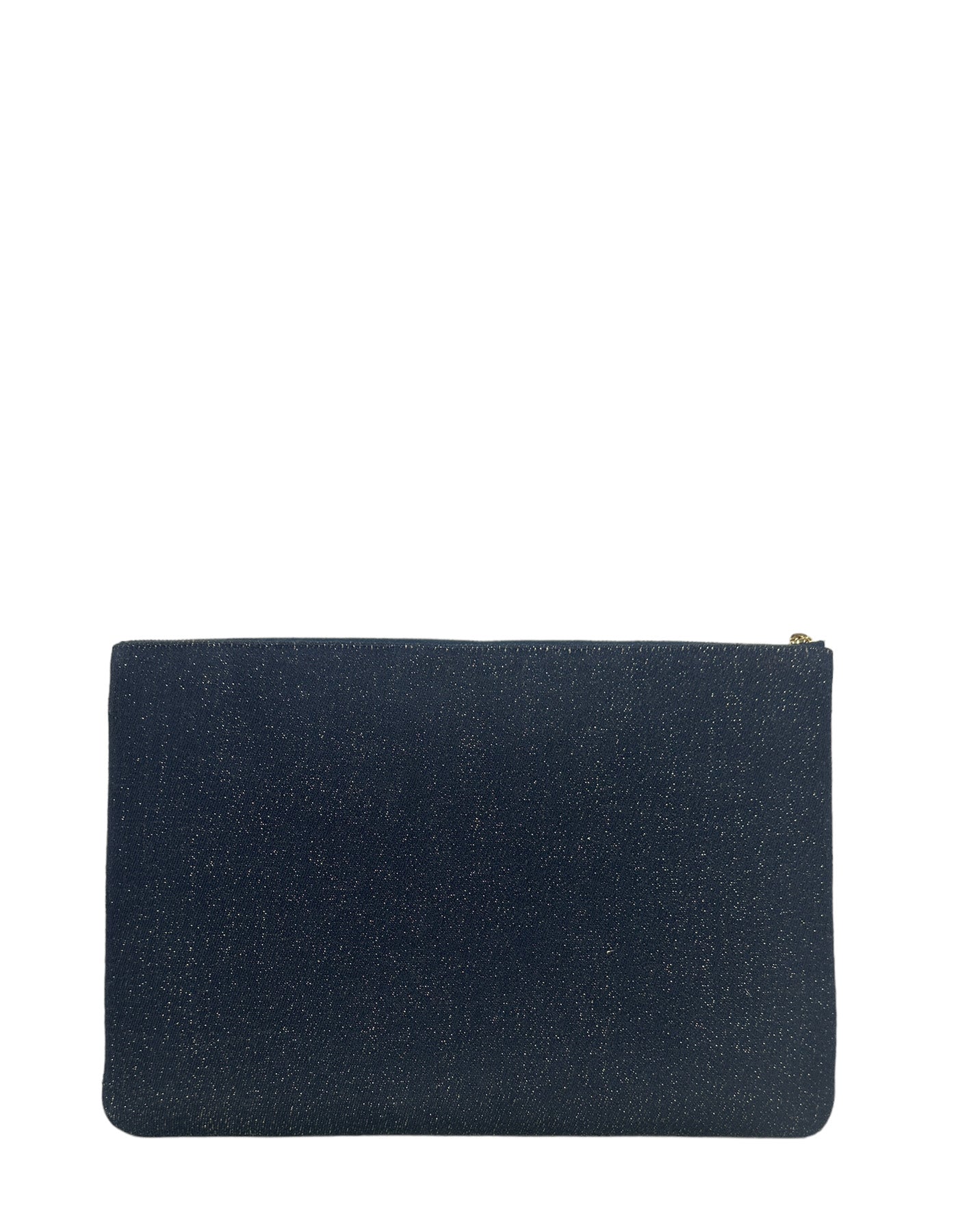 Chanel Navy/Gold Glitter Large Deauville Pouch Handbag - Rovelle Bags