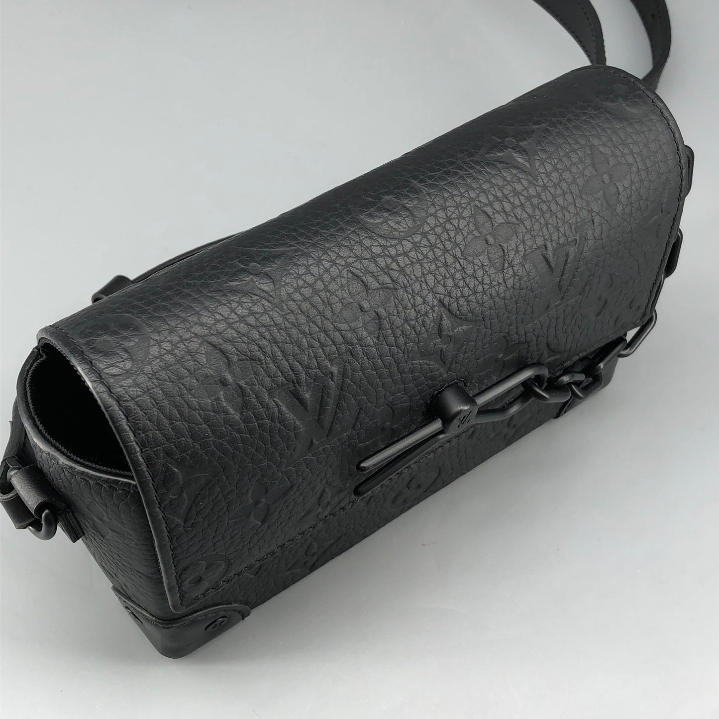 Louis Vuitton Monogram Taurillon Leather Steamer Crossbody Bag Black