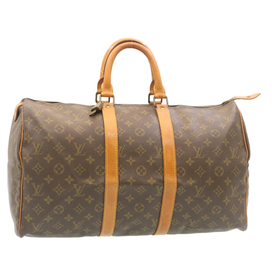 Louis Vuitton Brown Canvas Keepall 45 travel bag