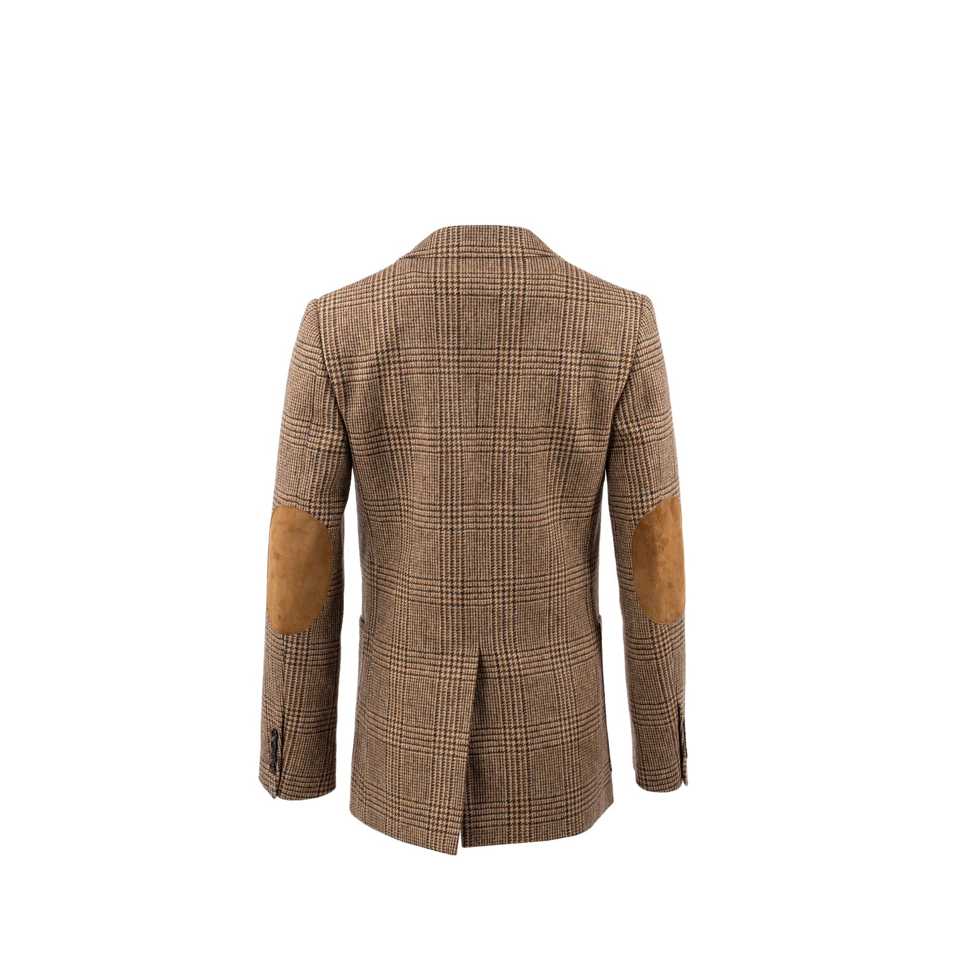 Celine Size Houndstooth Blazer Wool Brown/ Green