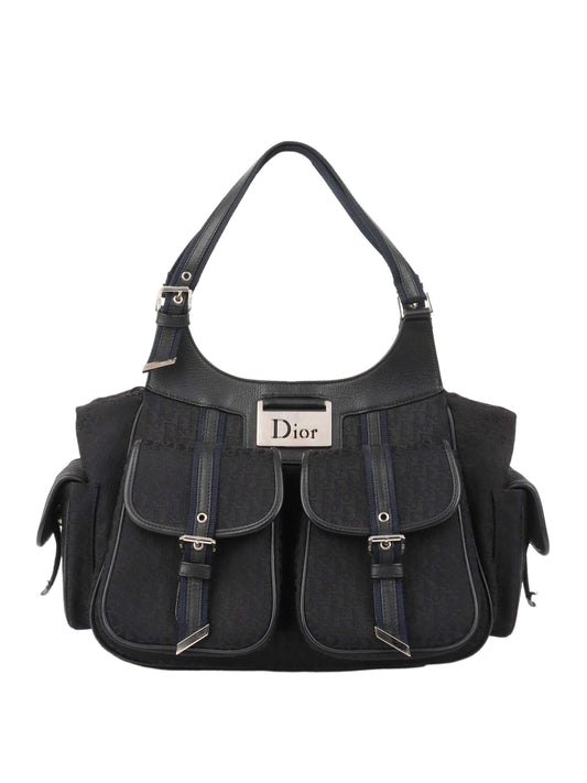 Dior Black Canvas Pocket Bag.