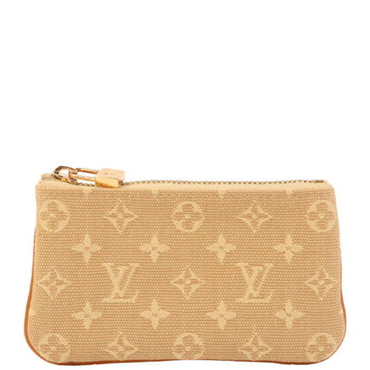 LOUIS VUITTON 2008 Made Monogram Mini Lin Pochette Cles Beige