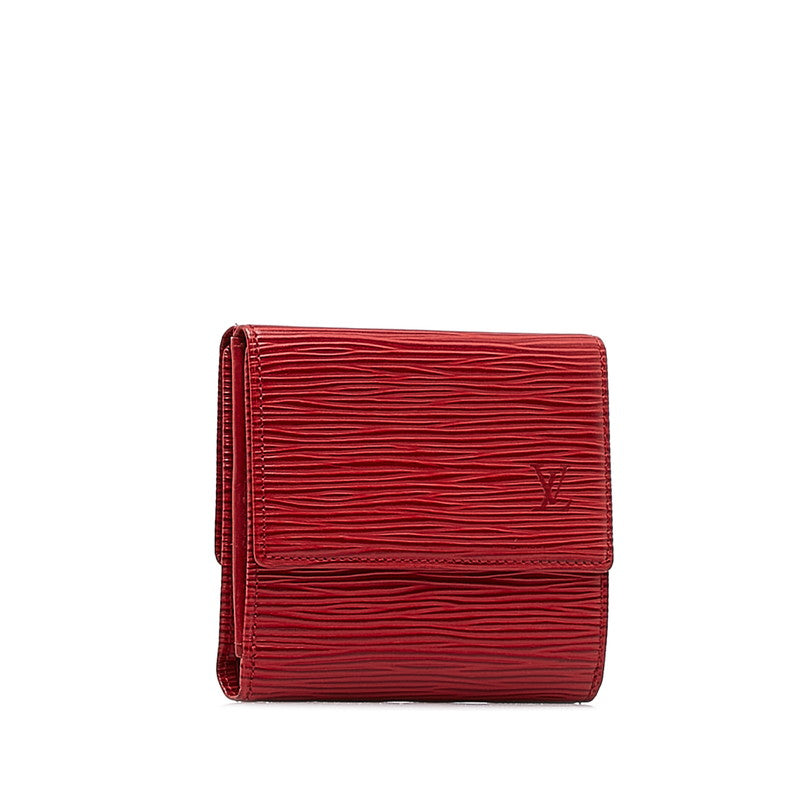 Louis Vuitton Epic Portemonnaie Belle Carthage Three Folded Wallet M6348E Castilian Red Leather Louis Vuitton