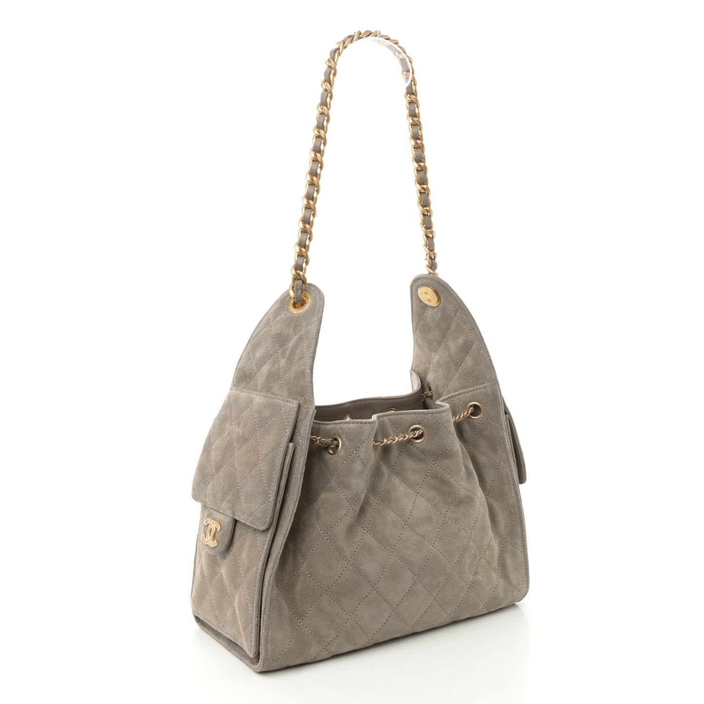 Chanel Suede Quilted Small Chanel 25 Handbag - Rovelle Bags