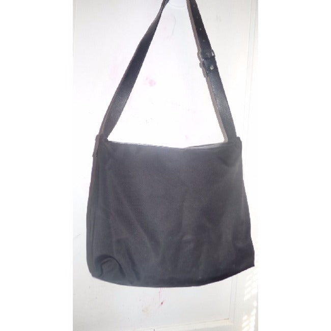 Fendi Black Leather And Nylon Messenger Bag
