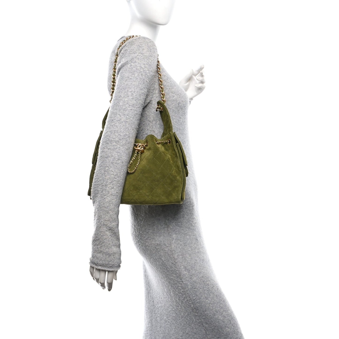Chanel Suede Quilted Small Chanel 25 Handbag - Rovelle Bags