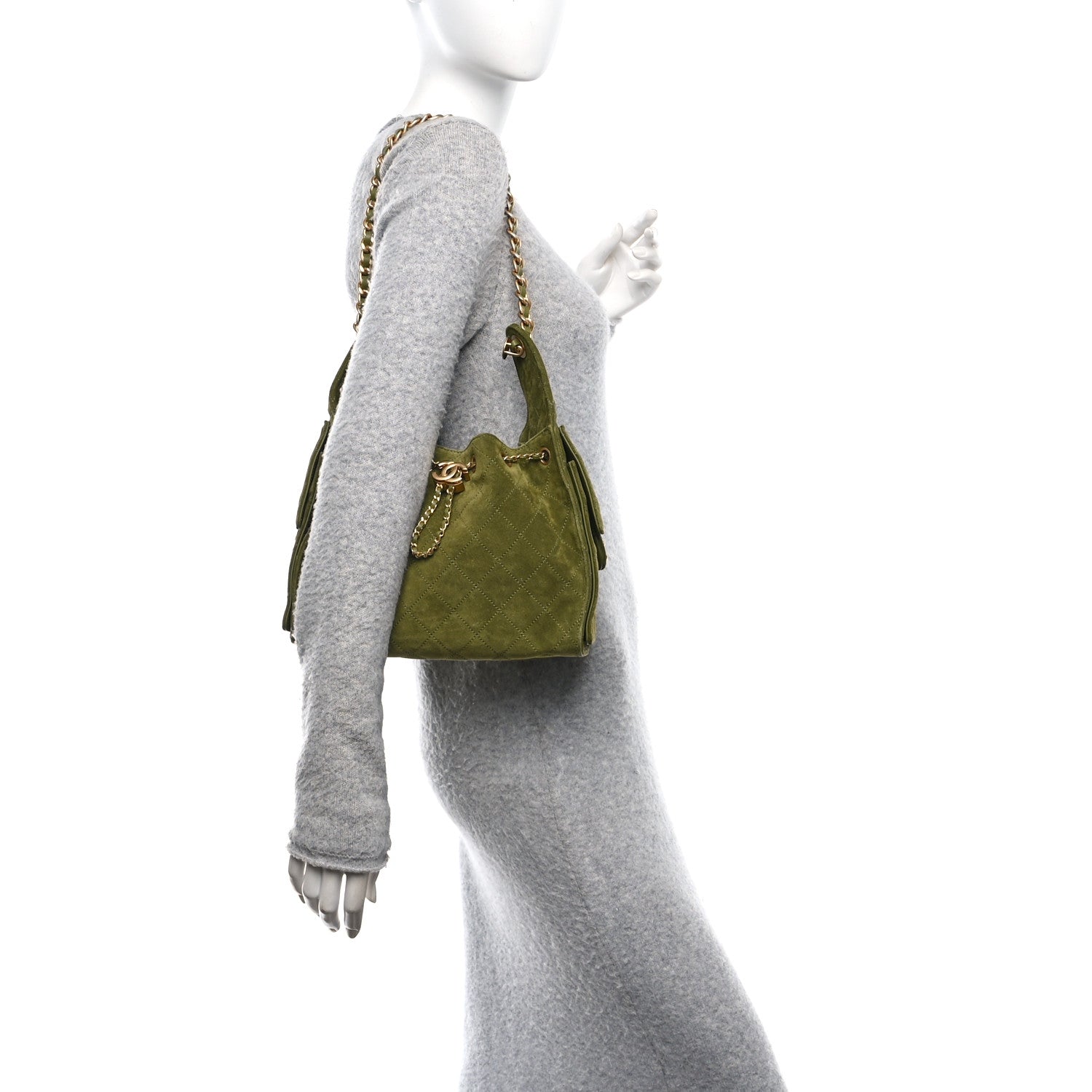 Chanel Suede Quilted Small Chanel 25 Handbag - Rovelle Bags