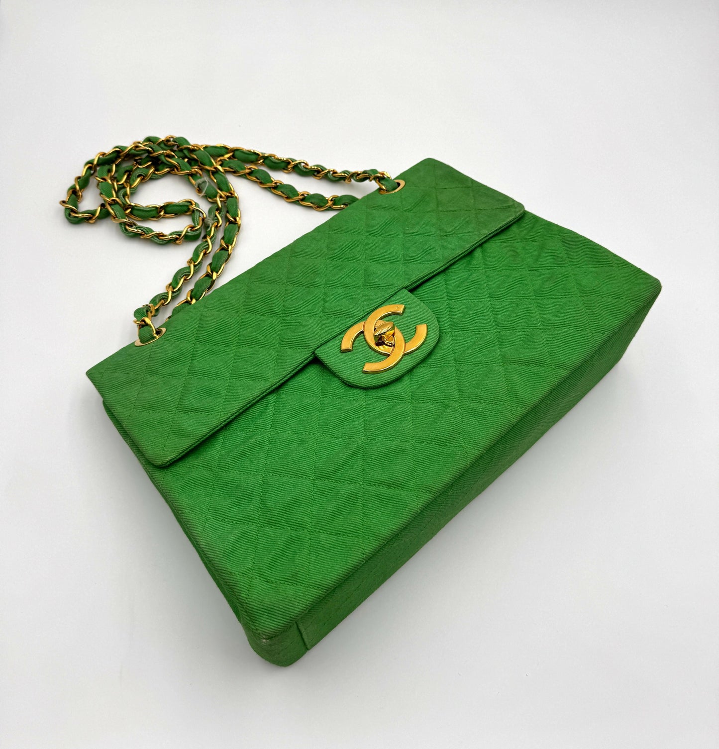Chanel Luxury Leather Green Shoulder Bag