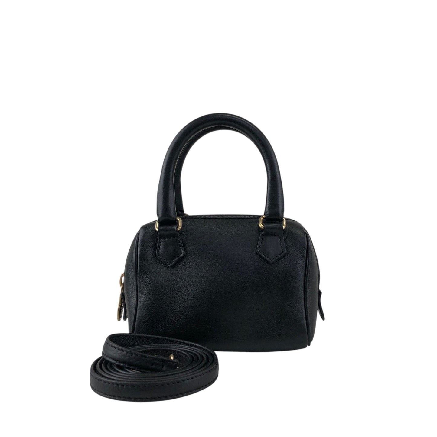 CELINE Two-way Small Handbag Shoulder bag Black tdajcw