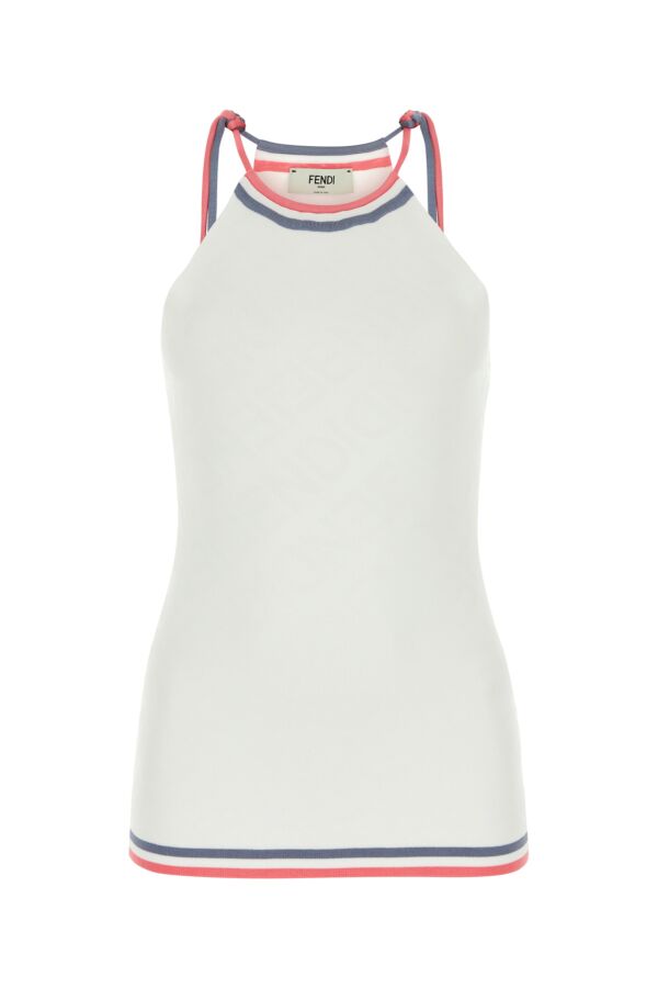 Fendi Woman Ivory Viscose Blend Top