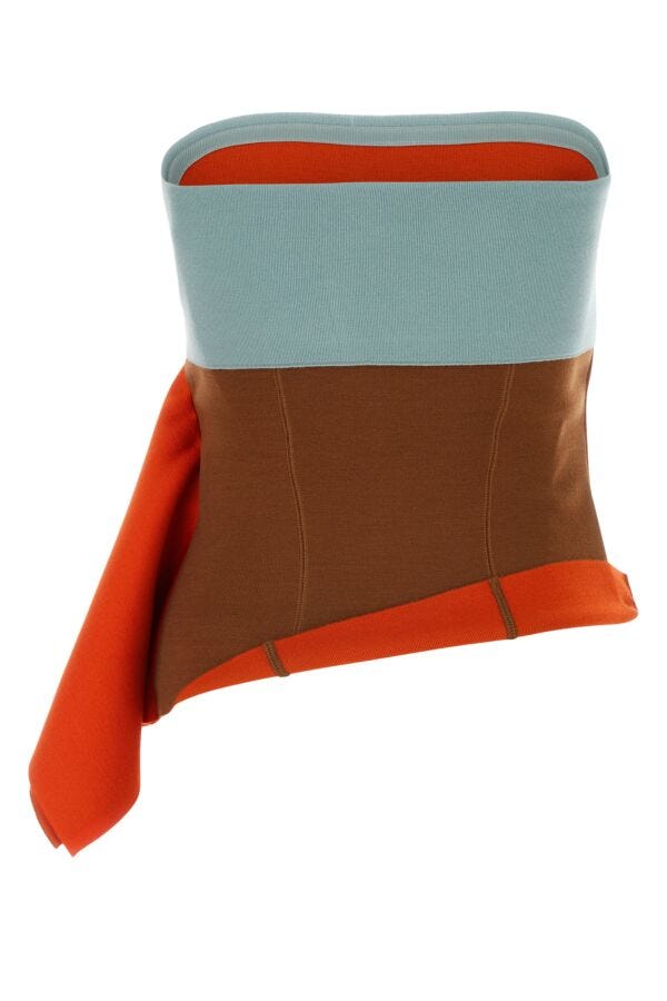 Fendi Woman Multicolor Stretch Wool Blend Top
