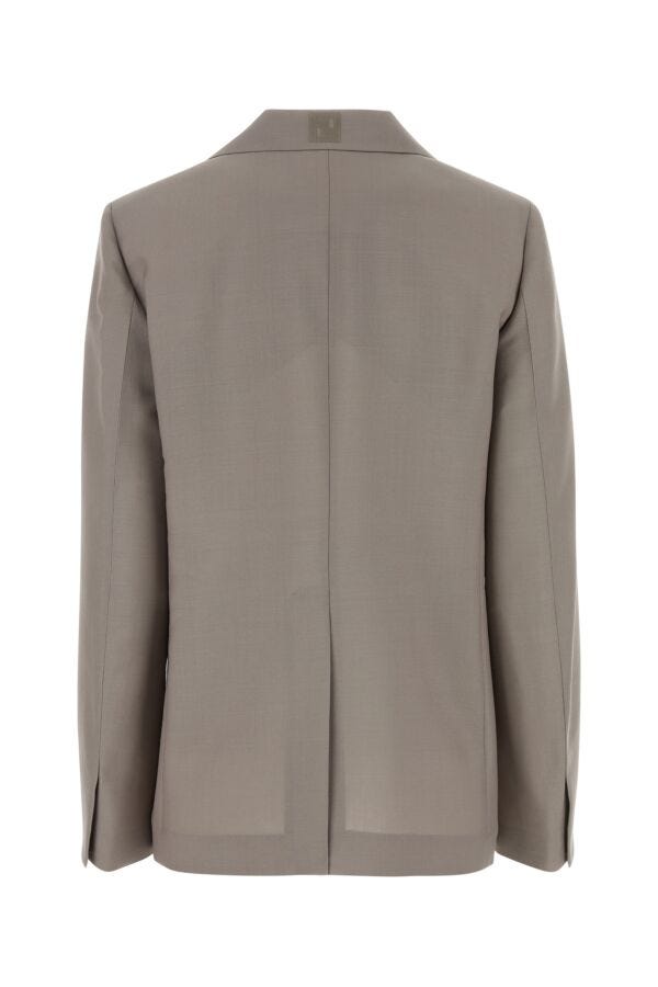 Fendi Woman Dove Grey Mohair Blend Blazer
