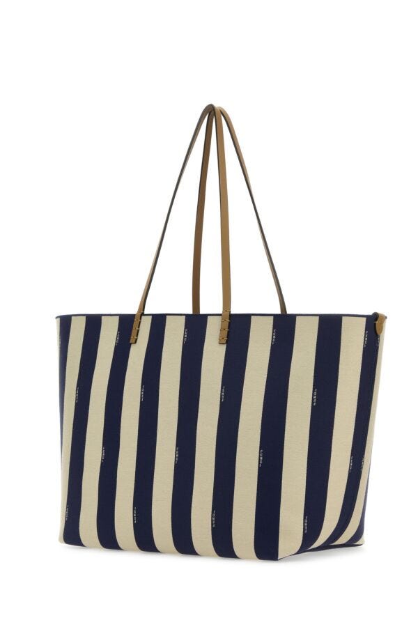 Fendi Woman Embroidered Fabric Large Roll Reversible Shopping Bag