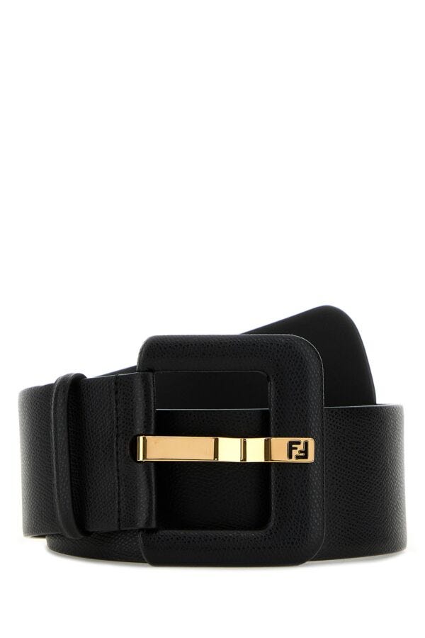 Fendi Woman Black Leather Forever Fendi Belt