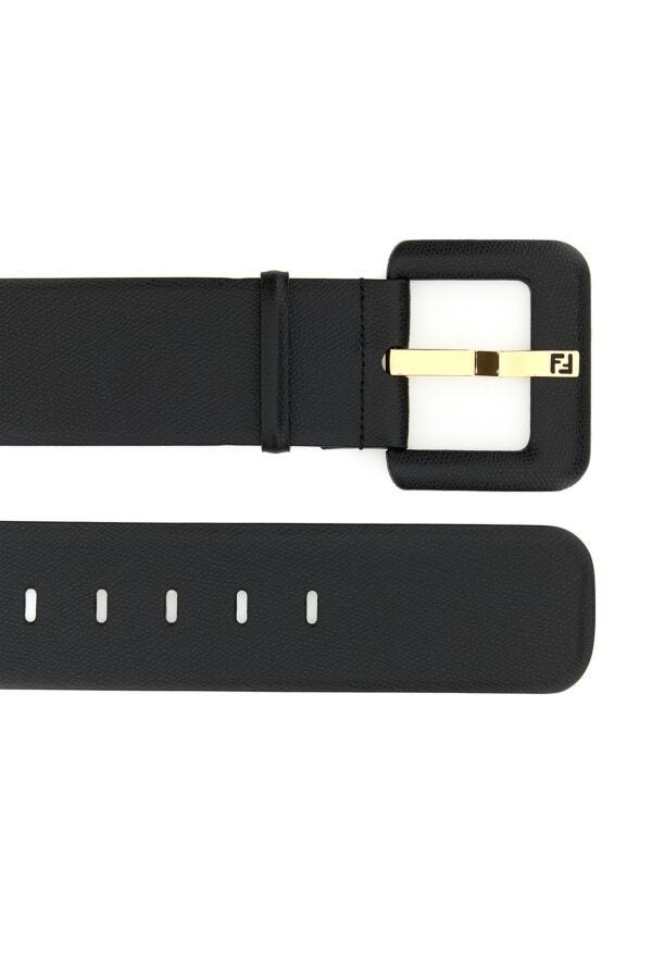 Fendi Woman Black Leather Forever Fendi Belt