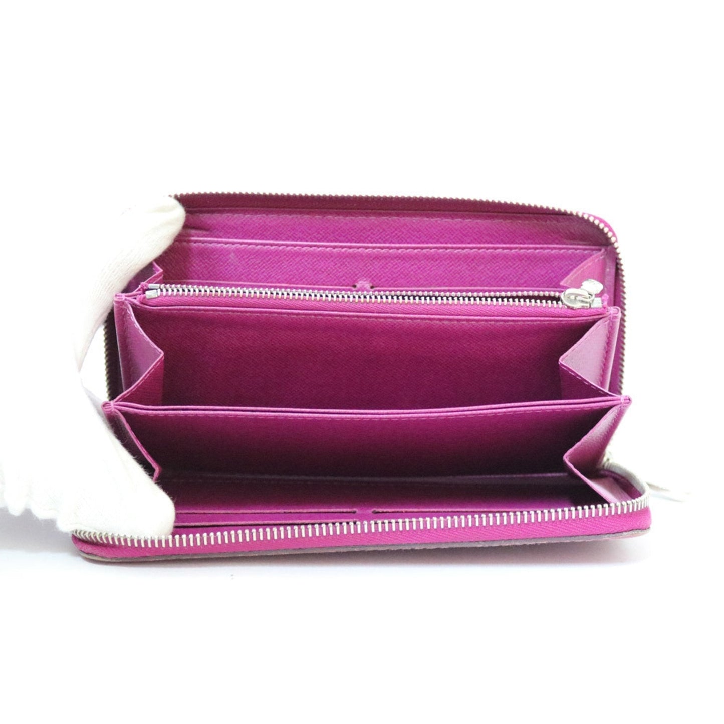 Louis Vuitton Long Wallet Epi LV Zippy M60305 Purple Women's Men's Leather