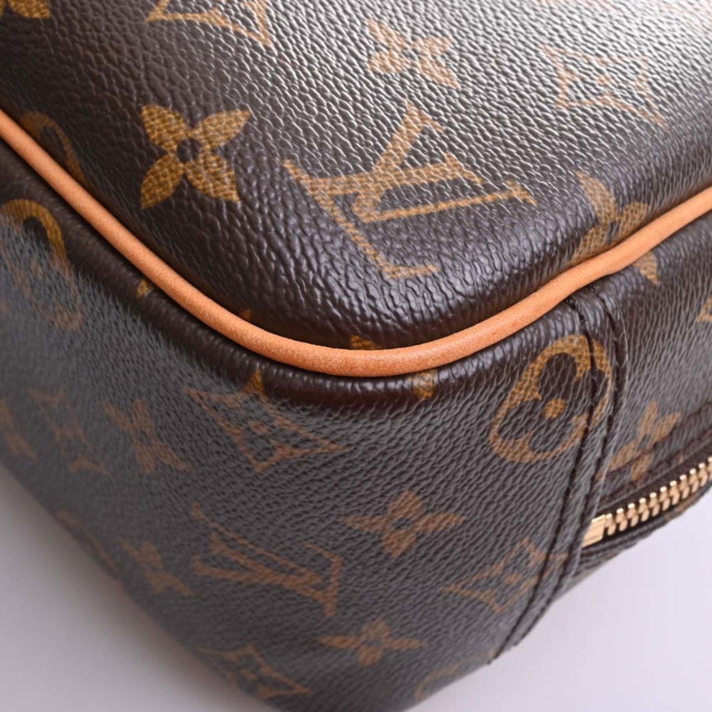 LOUIS VUITTON Monogram True Bill Handbag M42228 Brown Women's
