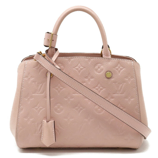 LOUIS VUITTON Monogram Empreinte Montaigne BB Handbag Shoulder Bag Rose Ballerine Pink M41199