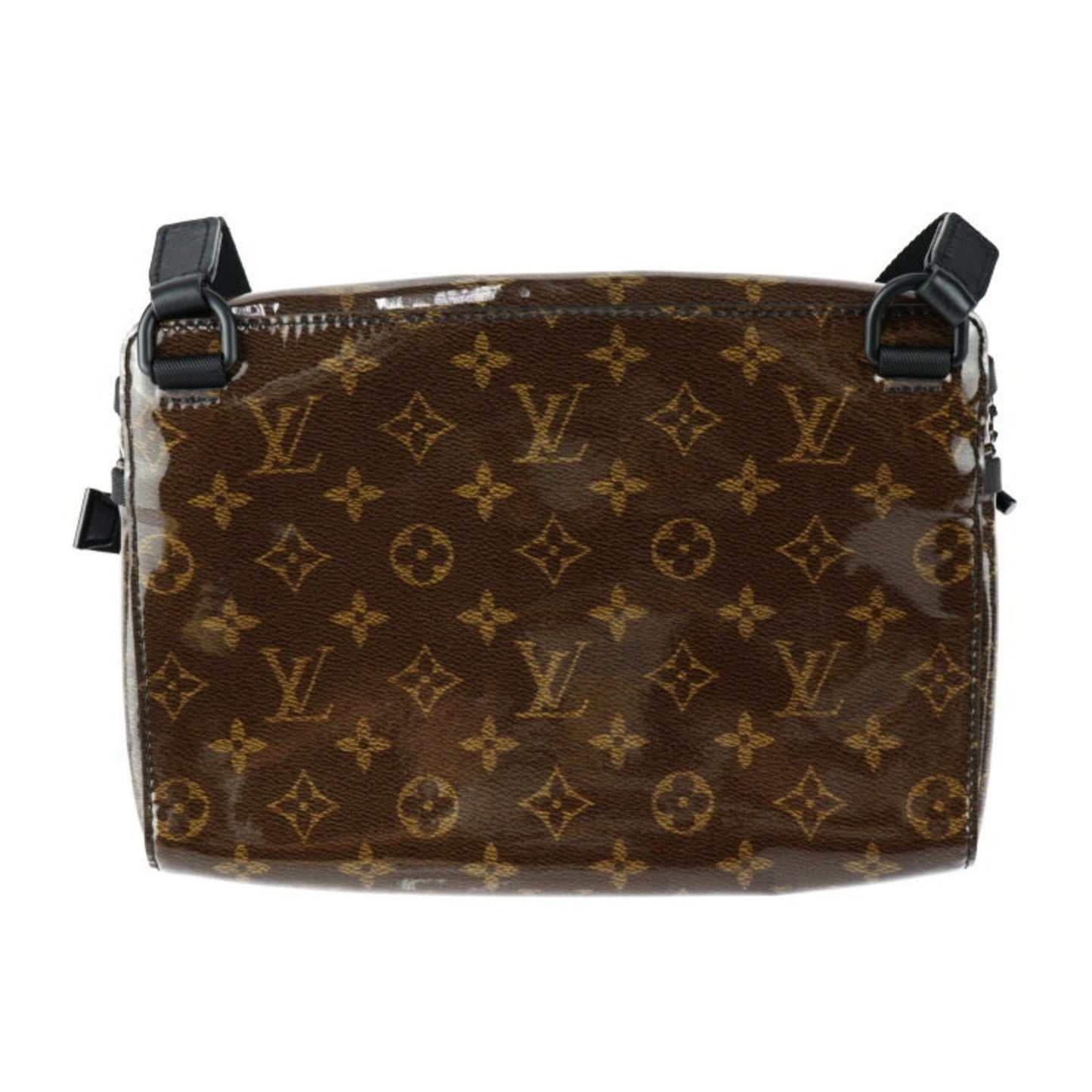 LOUIS VUITTON Messenger PM Shoulder Bag M43895 Monogram Glaze Canvas Brown Black Vuitton
