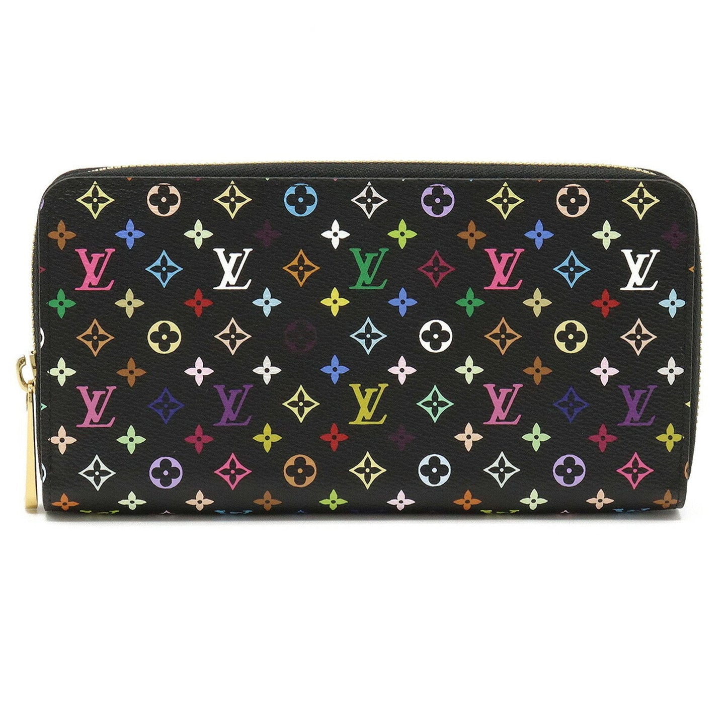 LOUIS VUITTON Monogram Multicolor Zippy Round Long Wallet Noir Black Grenade M60243