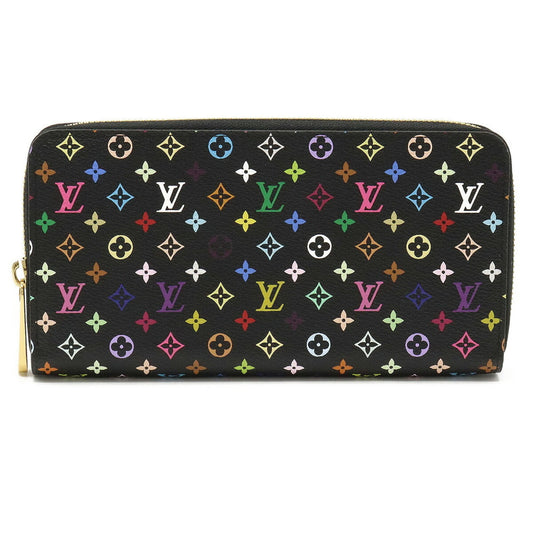 LOUIS VUITTON Monogram Multicolor Zippy Round Long Wallet Noir Black Grenade M60243