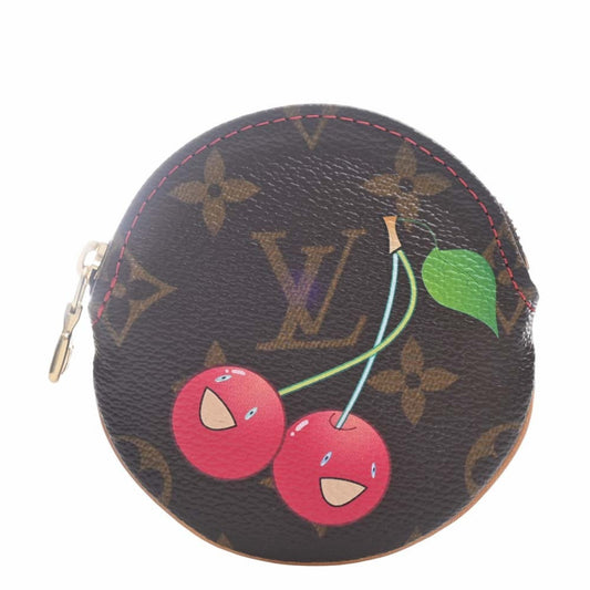 LOUIS VUITTON Monogram Cherry Portomone Ron Coin Case M95043 Brown Ladies