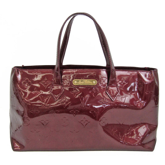 LOUIS VUITTON Monogram Vernis Wilshire PM M91644 Women's Handbag Rouge Fauviste