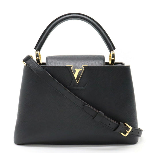 LOUIS VUITTON Capucines MM Handbag Shoulder Bag Taurillon Leather Black M42259