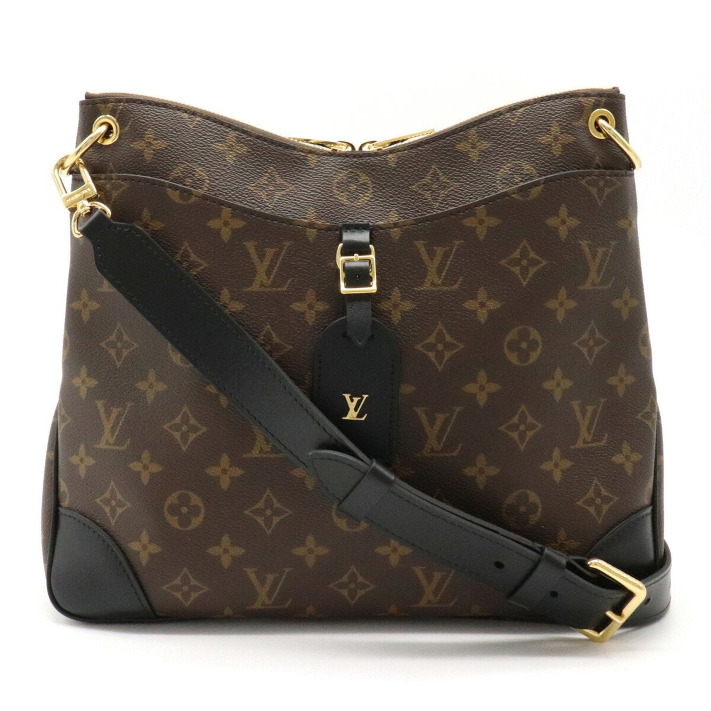 Louis Vuitton Monogram Odeon NM MM Shoulder Bag Leather Noir Black M45352