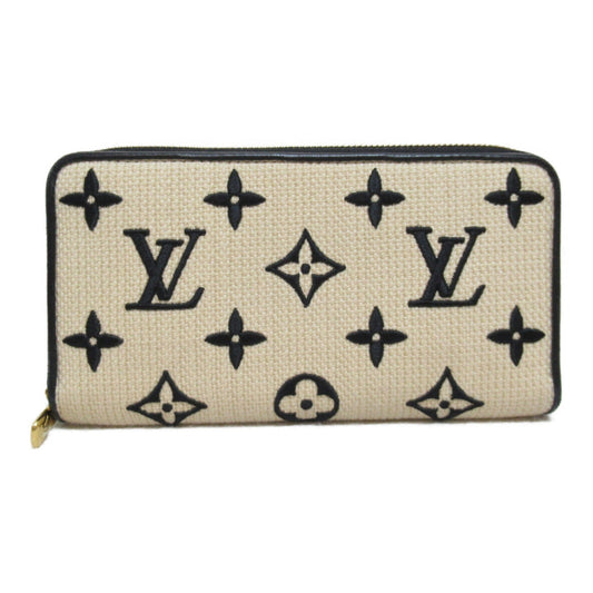 LOUIS VUITTON LV by the Pool Zippy Wallet Round Long Wallet Black Natural cotton M82529