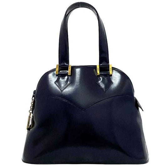 Yves Saint Laurent GP Charm Handbag in Navy Leather