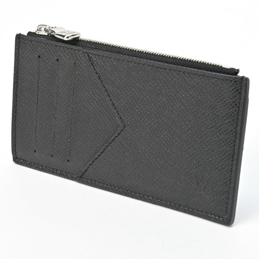 LOUIS VUITTON Coin Card Holder Zip Case M62914 Taiga Noir