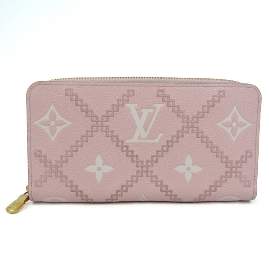 LOUIS VUITTON Monogram Empreinte Zippy Wallet M81138 Women's Monogram Empreinte Long Wallet [bi-fold] Light Pink,White