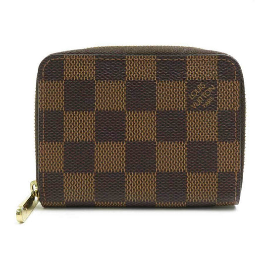 LOUIS VUITTON Coin Case Damier Zippy Purse Canvas Brown Unisex N63070
